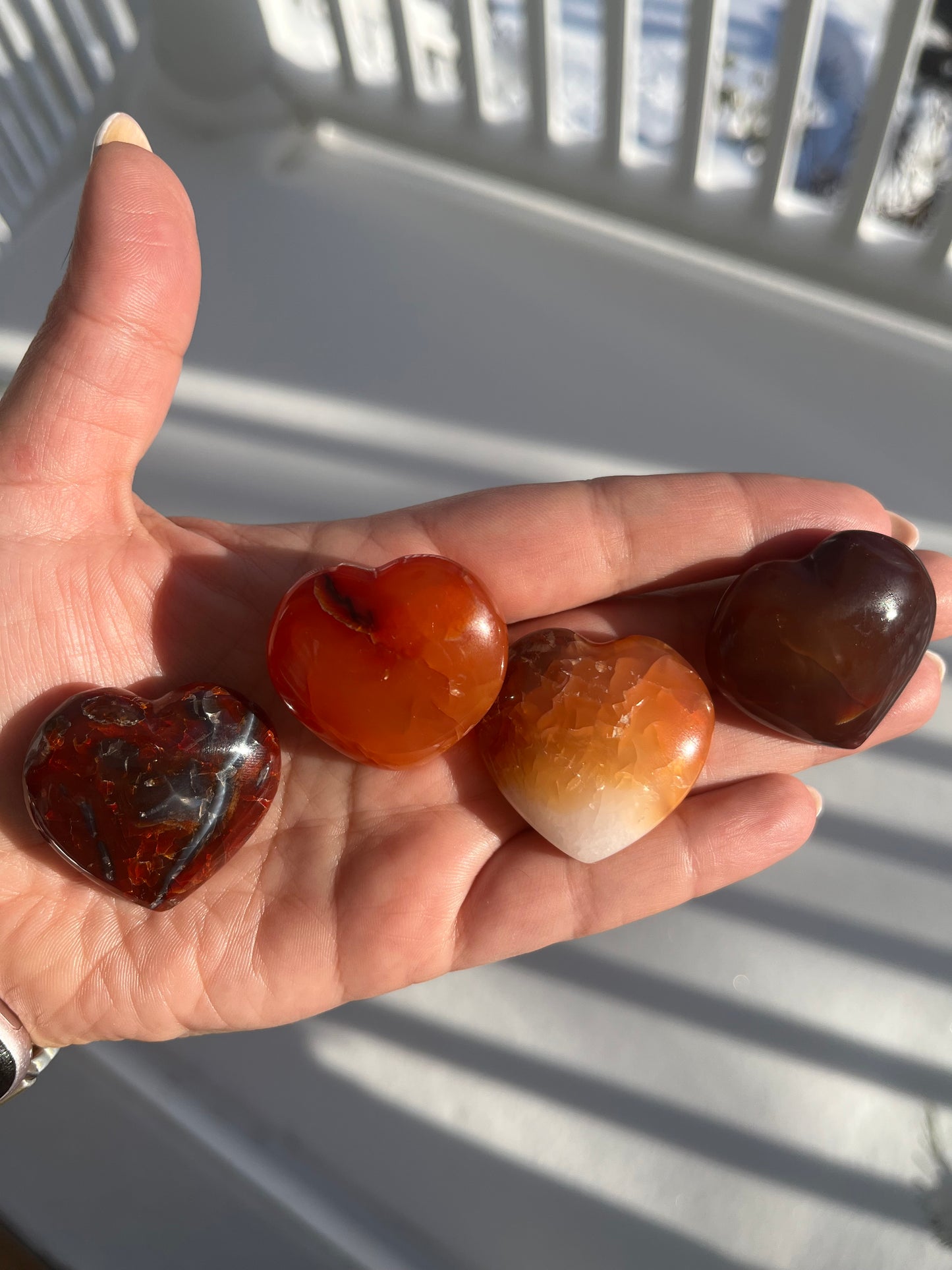 Mini Carnelian Hearts