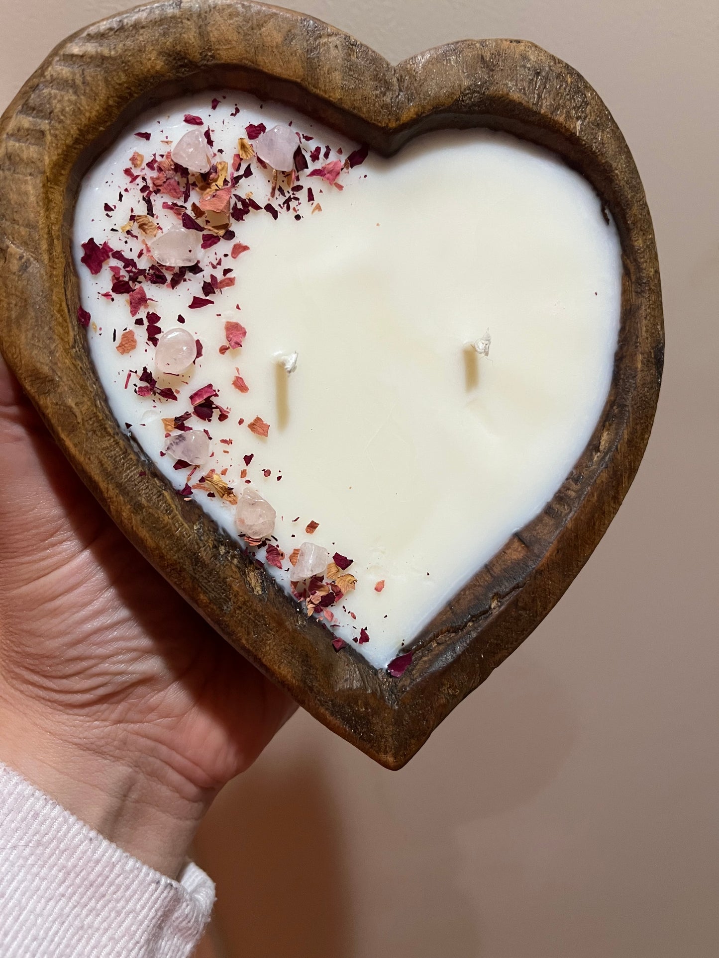 Heart Shaped Dough Bowl Candle
