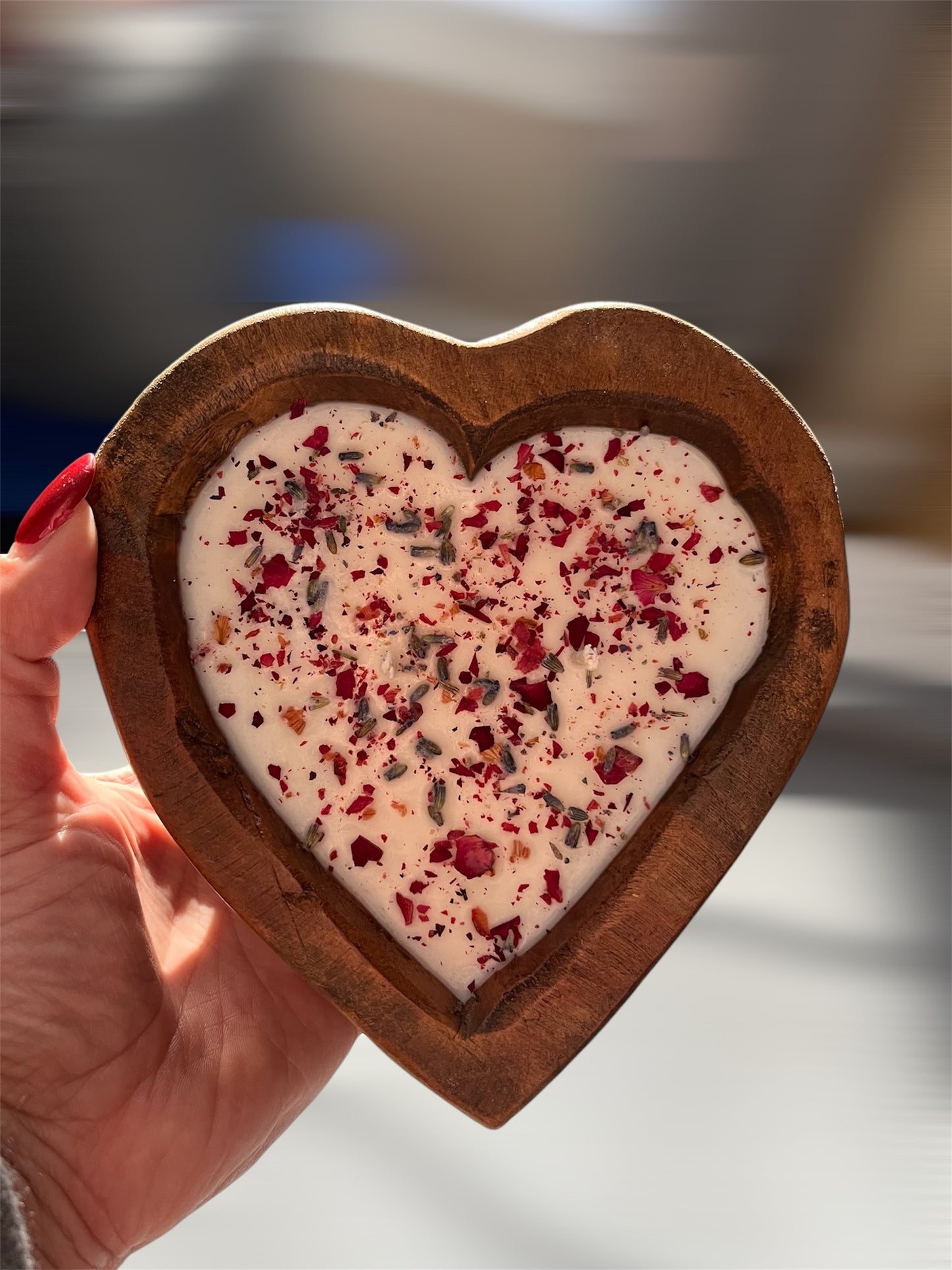 Heart Shaped Dough Bowl Candle