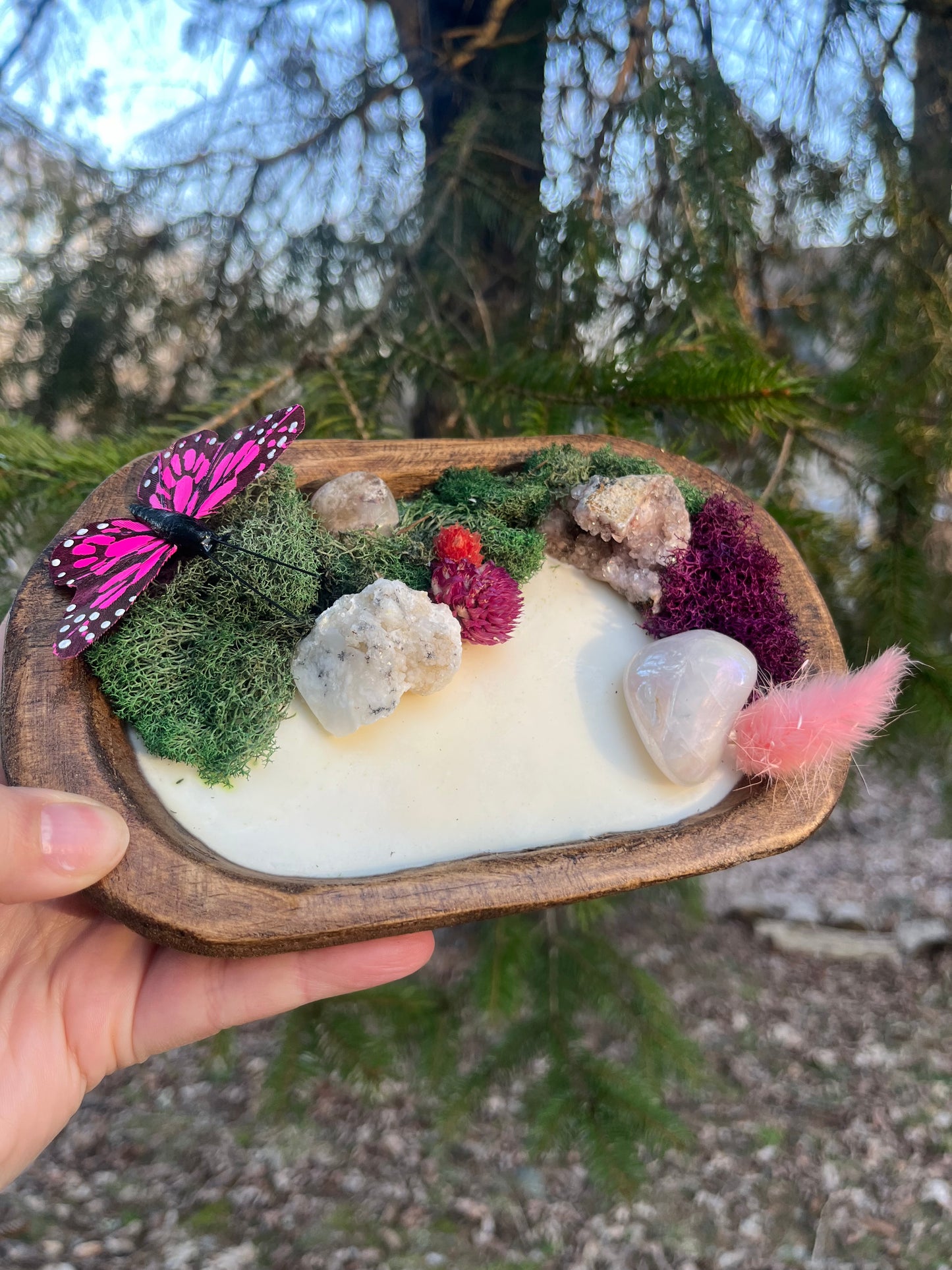 Wick-less “candle” Fairy Garden