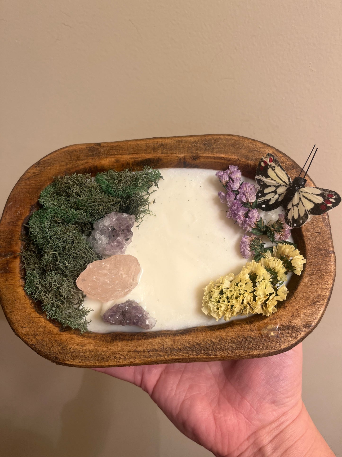 Wick-less “candle” Fairy Garden