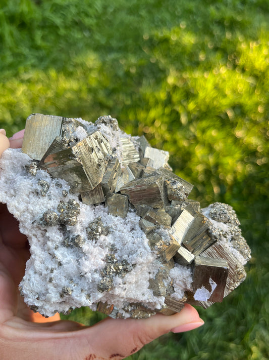 Pyrite and Quartz Cluster