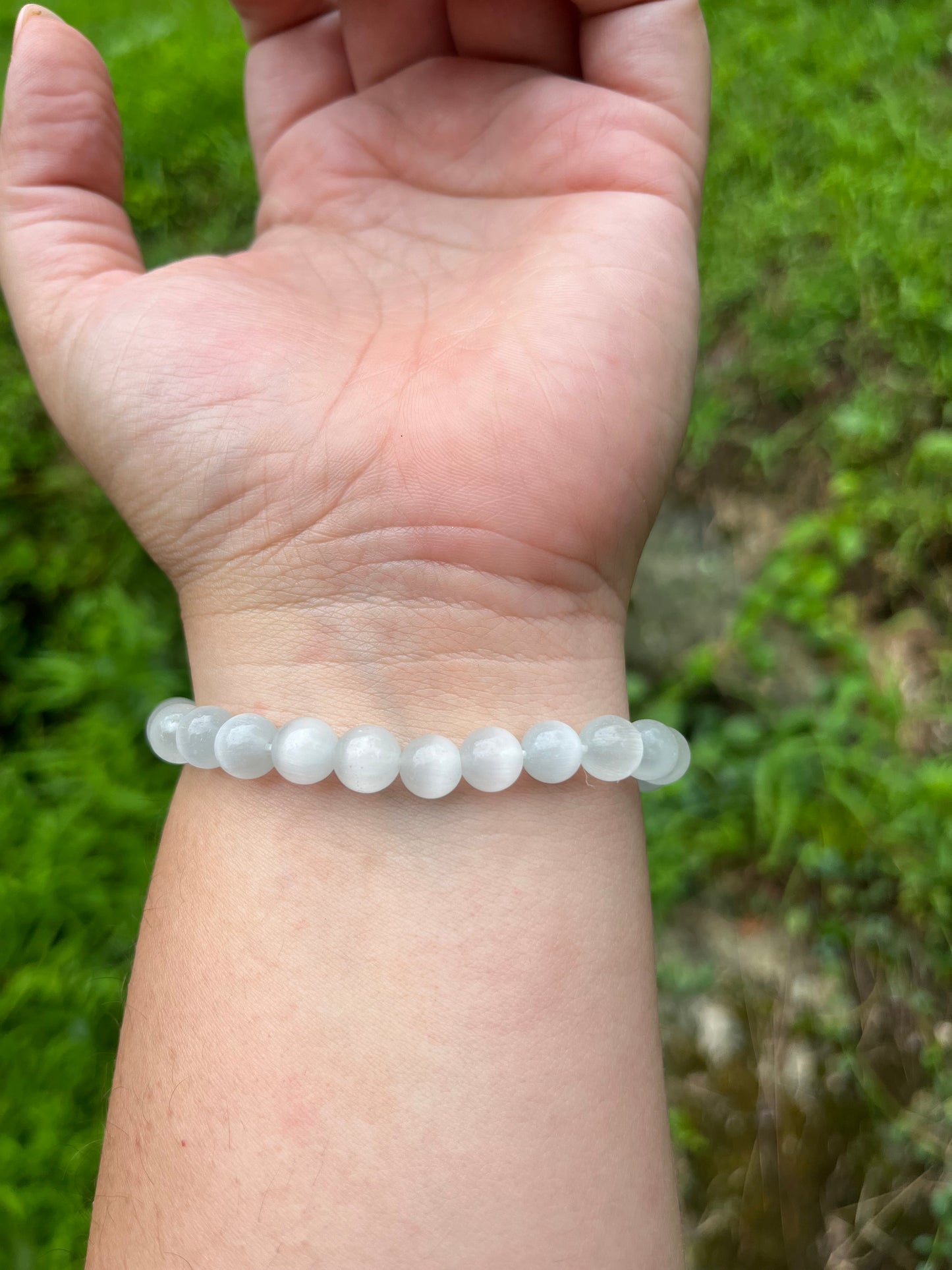 Selenite Beaded Bracelet