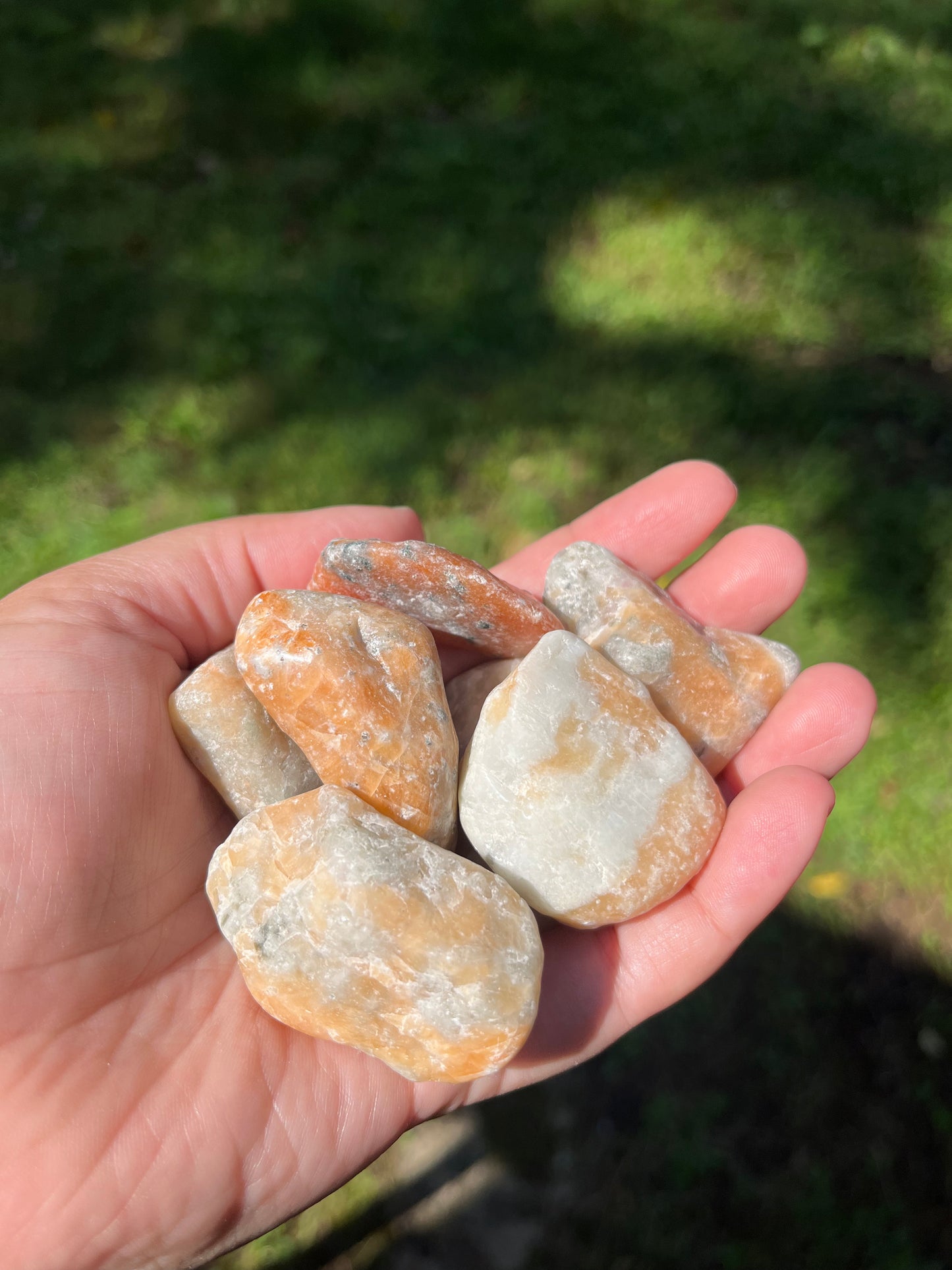 Orchid Calcite Raw Tumble