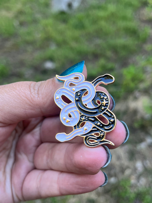 Yin and Yang Snake pin