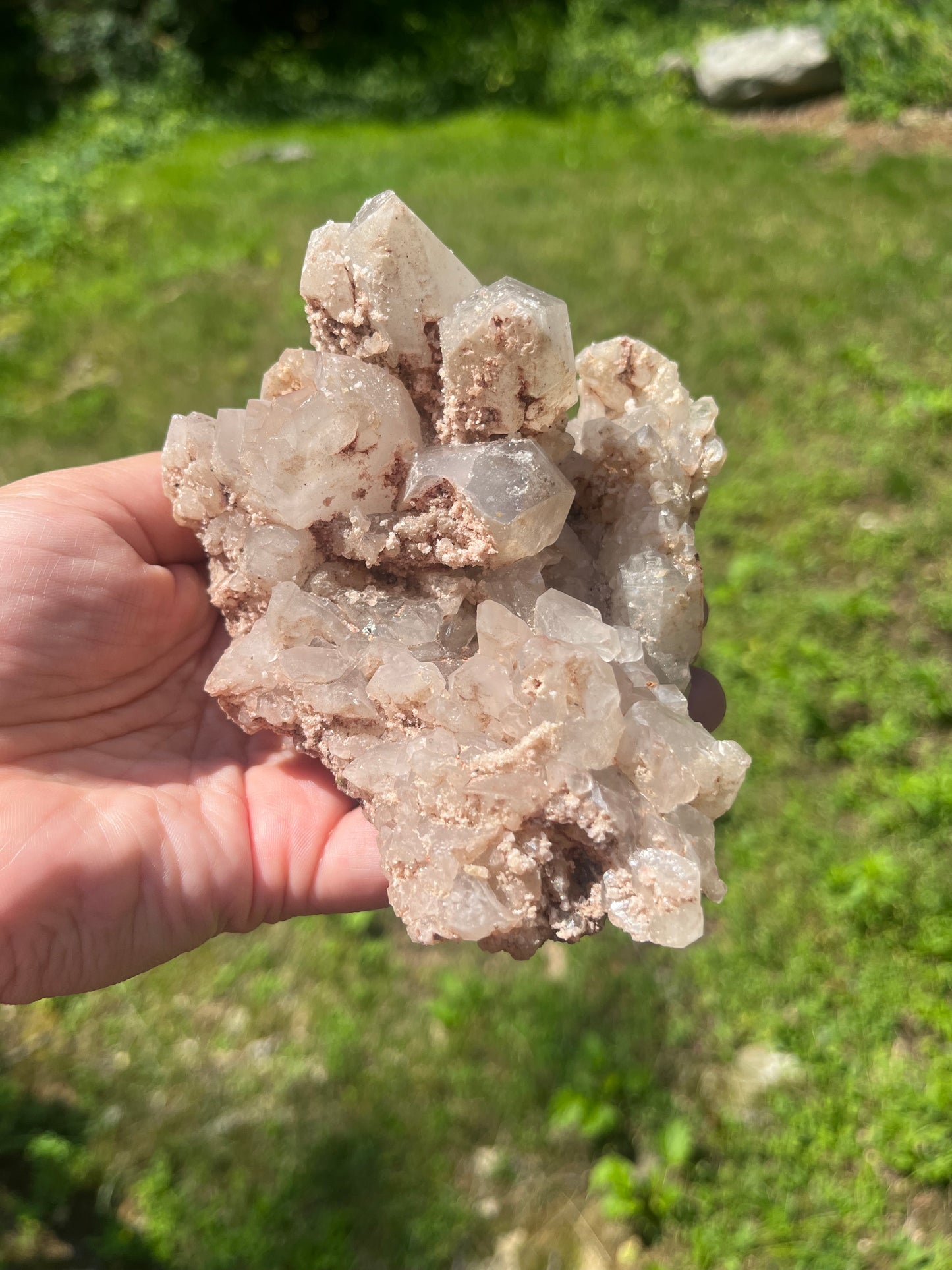 Pink Himalayan Quartz Cluster