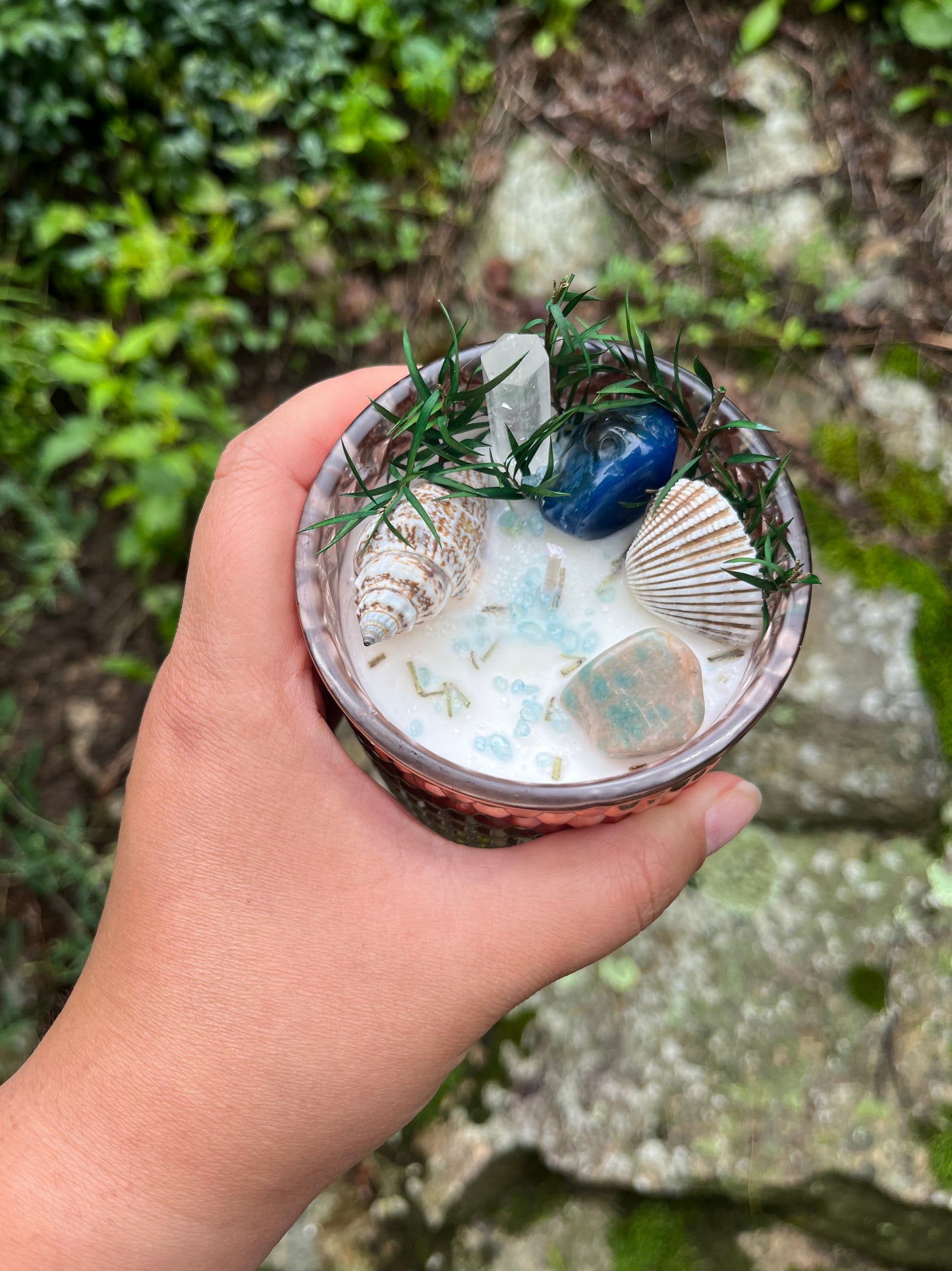 Caribbean Island Crystal Candle