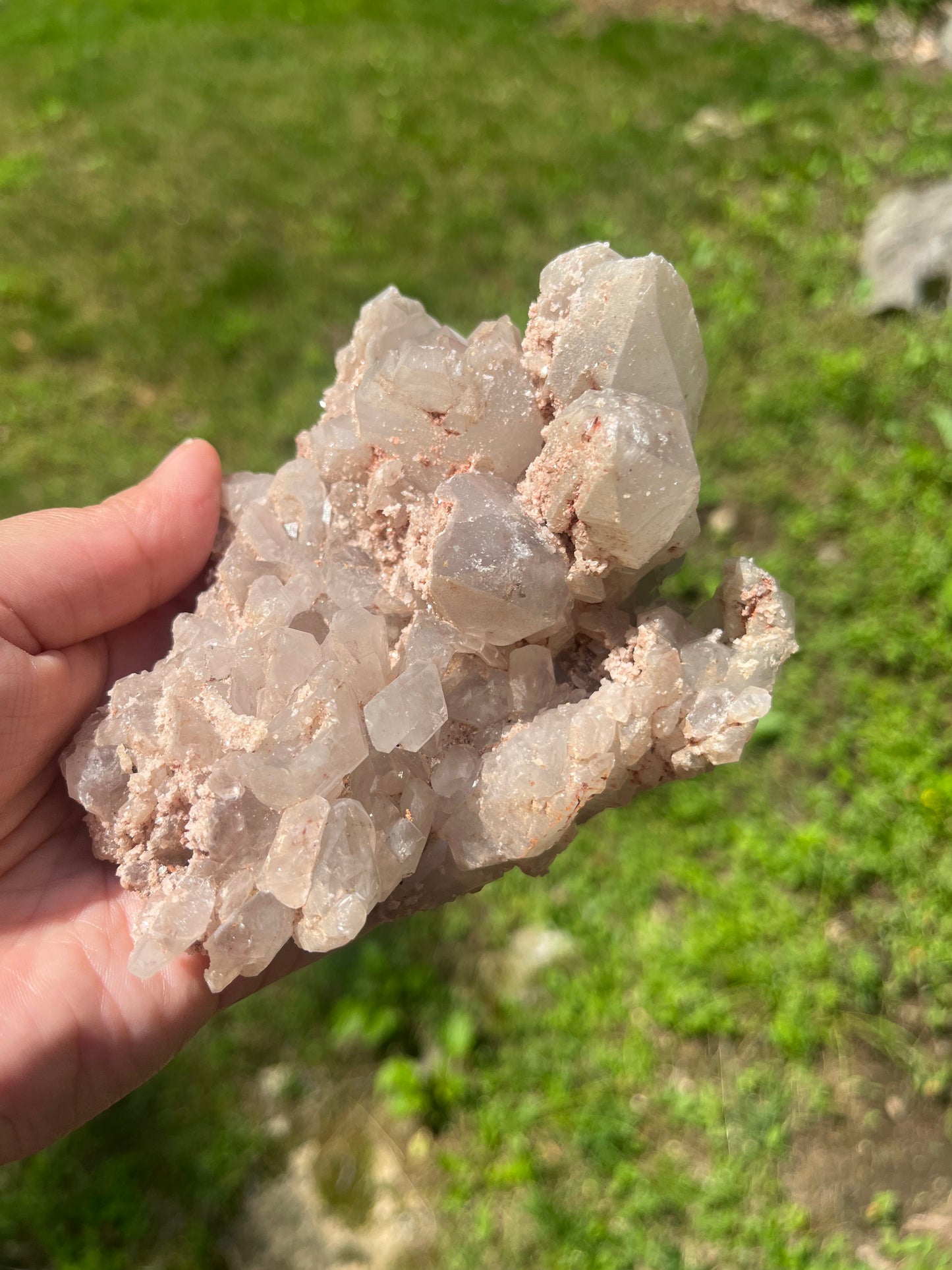 Pink Himalayan Quartz Cluster