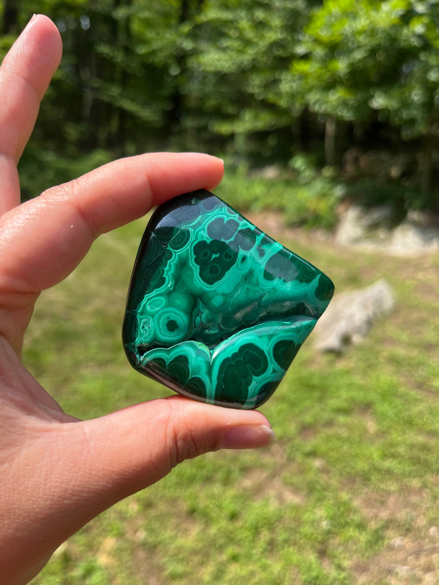 Malachite slab