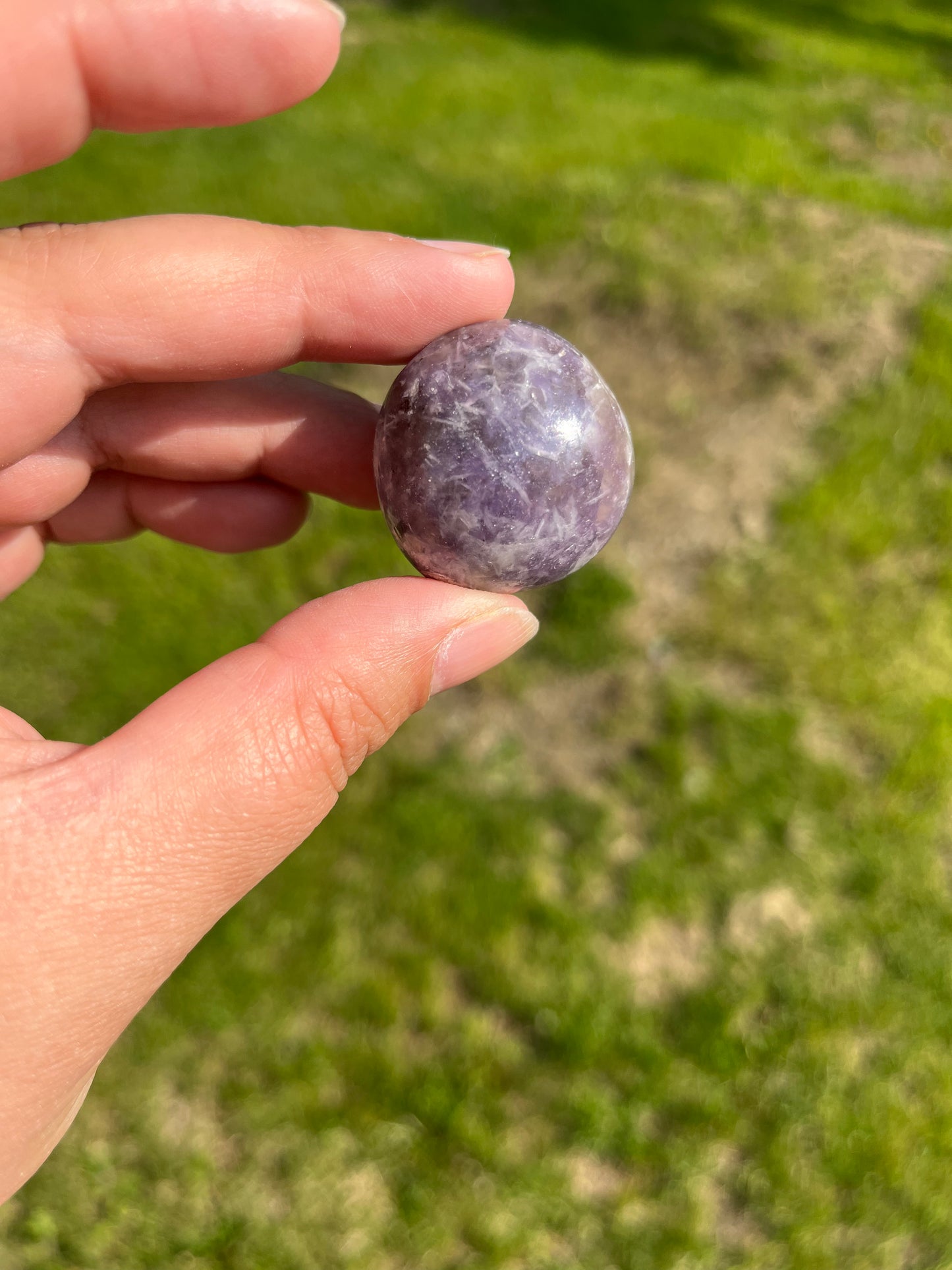 Lepidolite tumble (mini sphere)