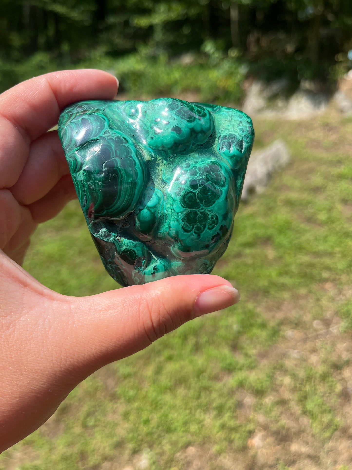 Malachite slab