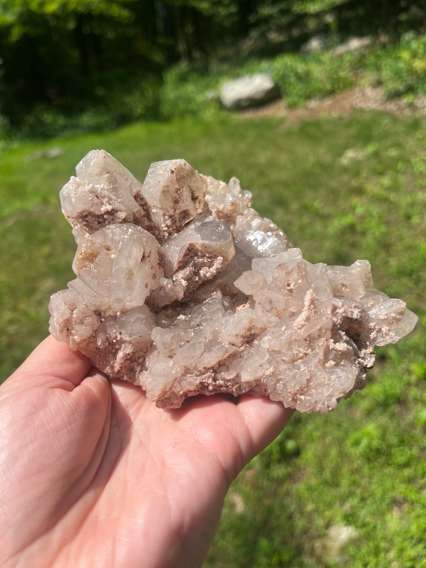 Pink Himalayan Quartz Cluster