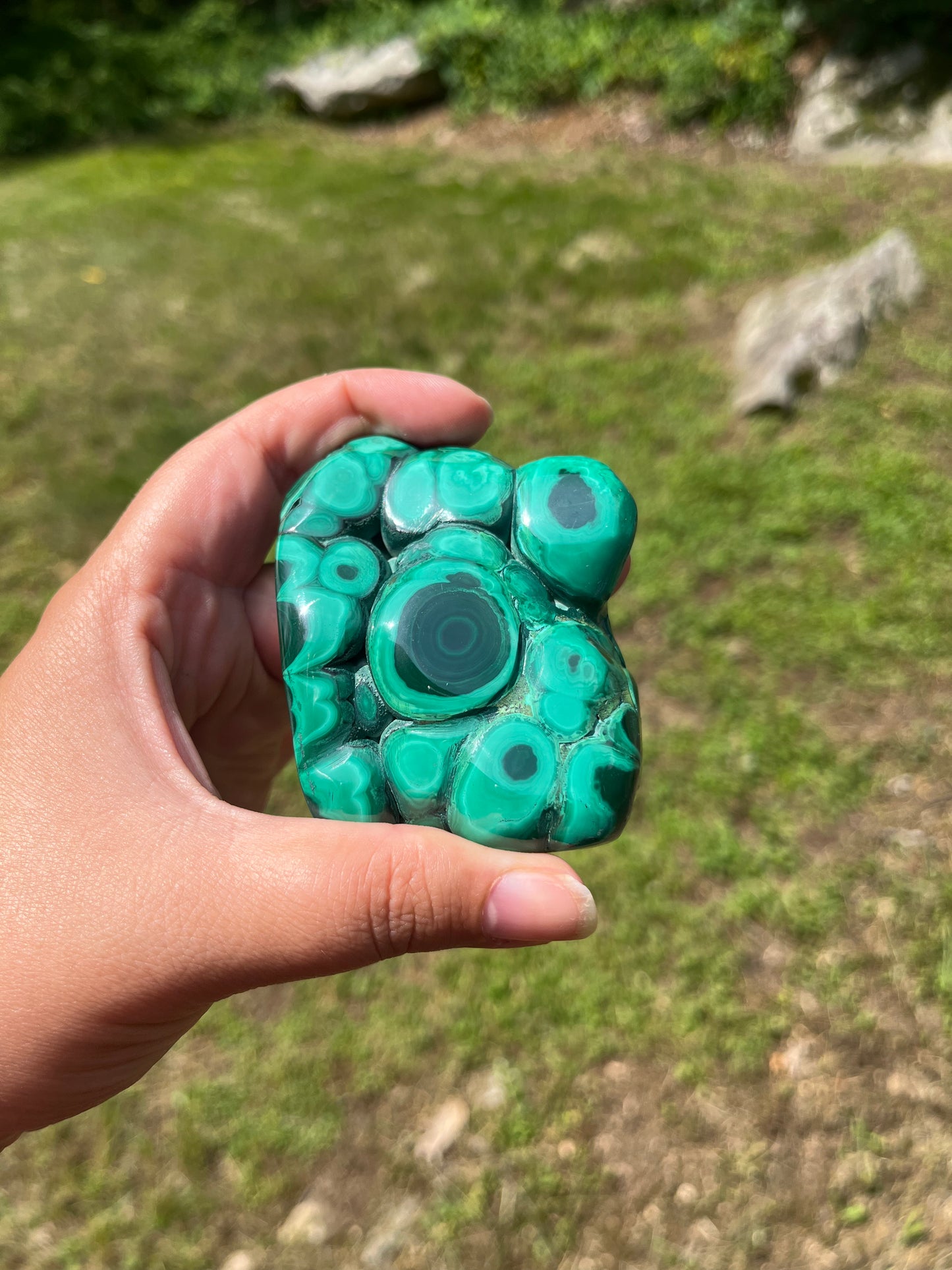 Malachite slab