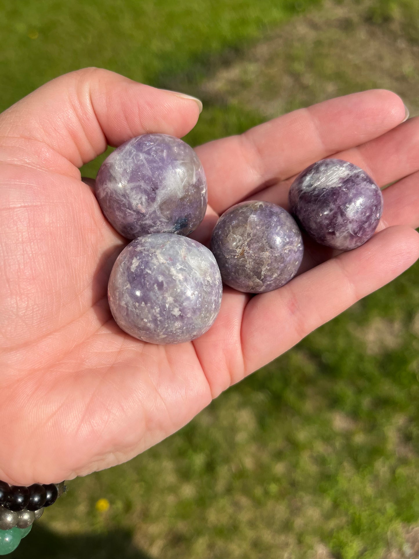 Lepidolite tumble (mini sphere)