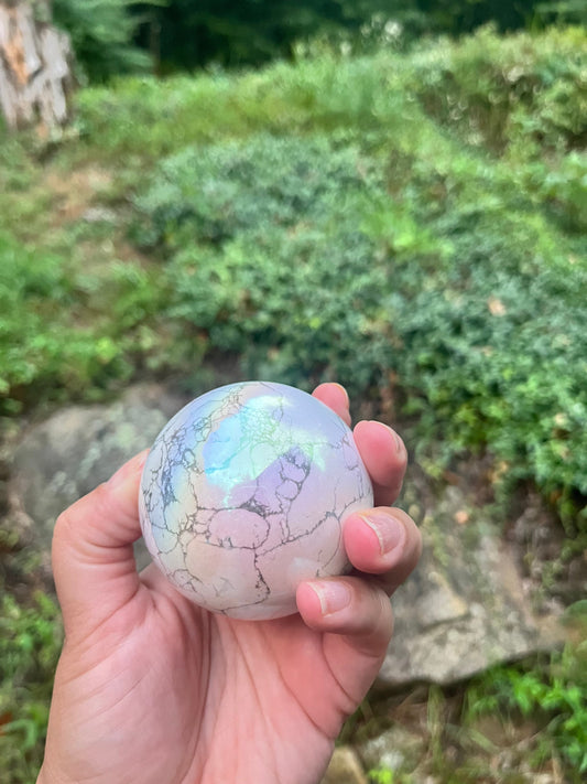 Angel Aura Howlite Sphere