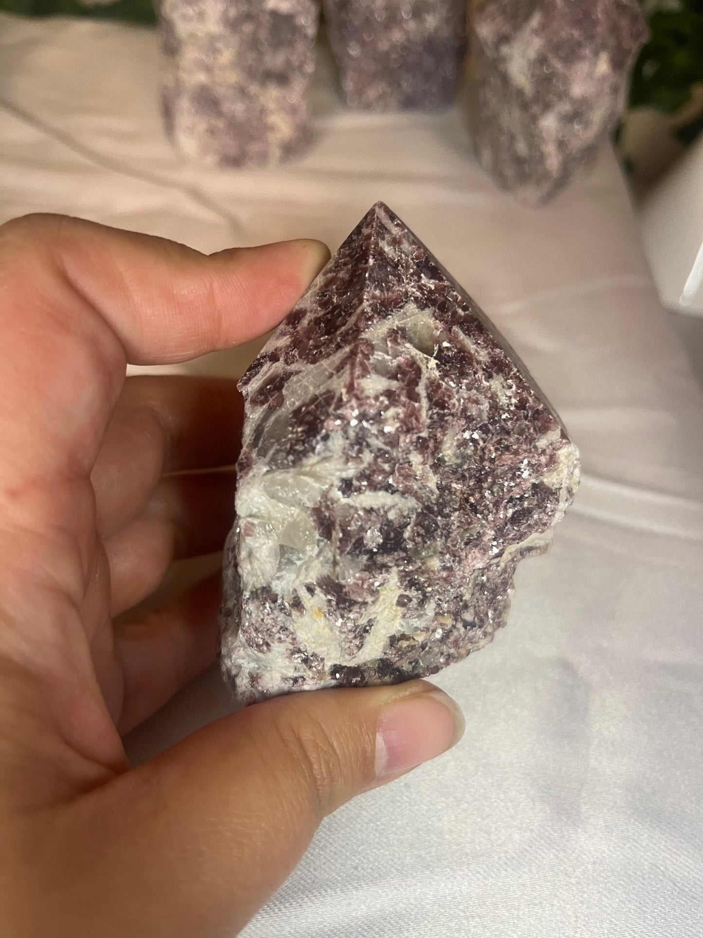 High Quality Lepidolite Top polished Point