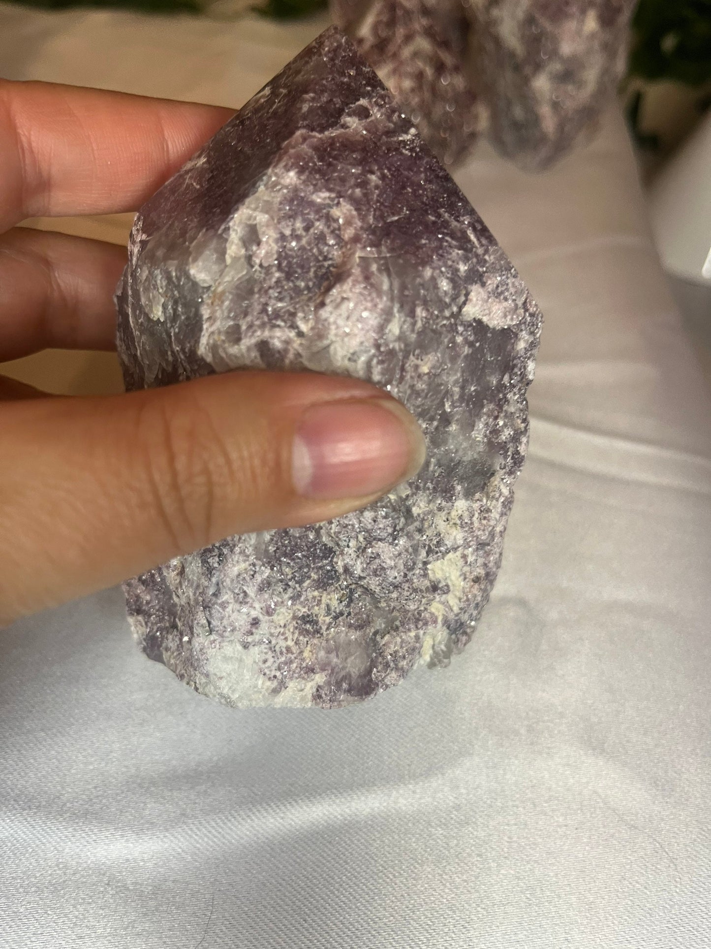 High Quality Lepidolite Top polished Point