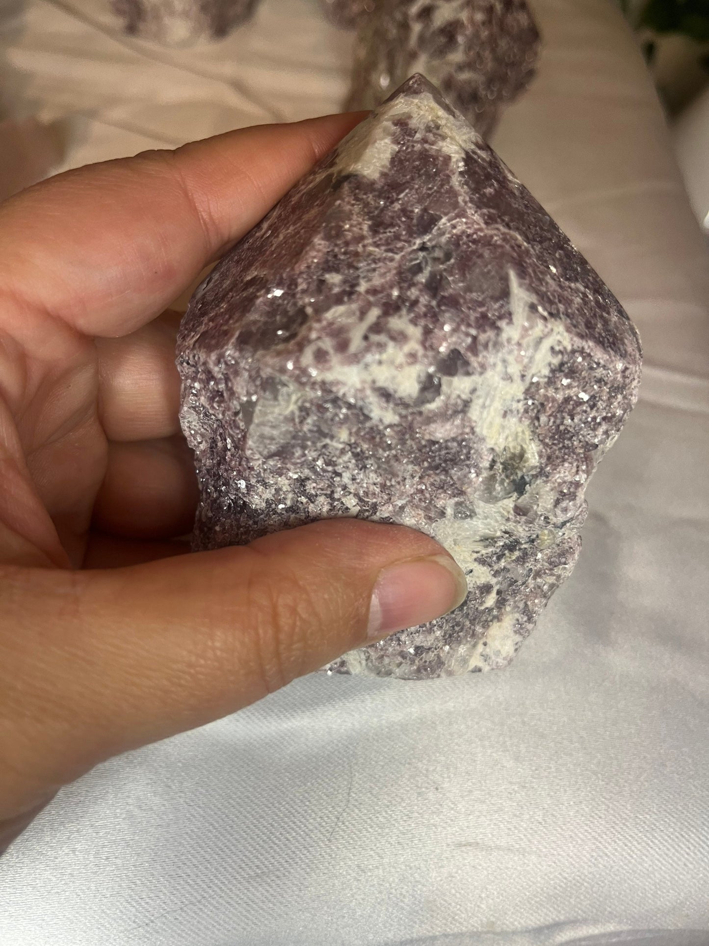 High Quality Lepidolite Top polished Point