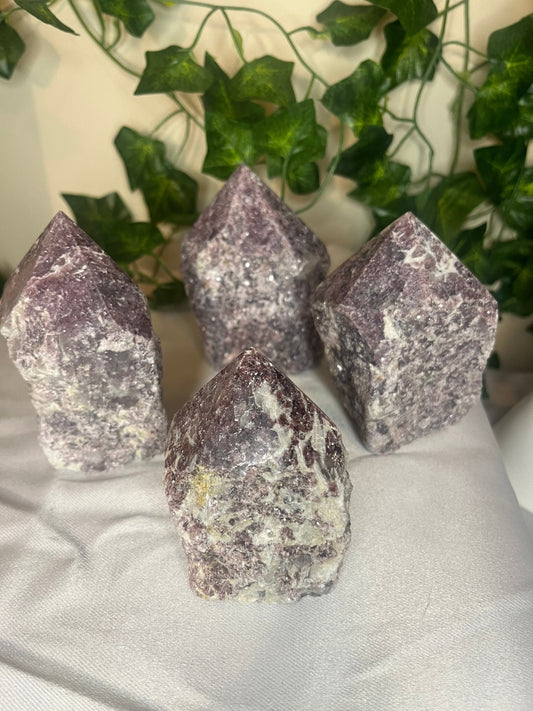 High Quality Lepidolite Top polished Point