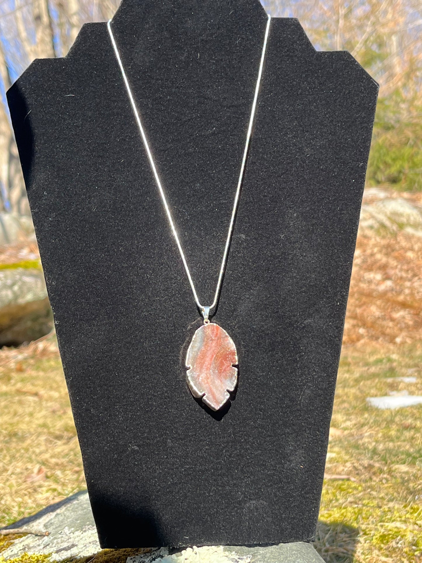 Druzy Agate Pendant and Necklace