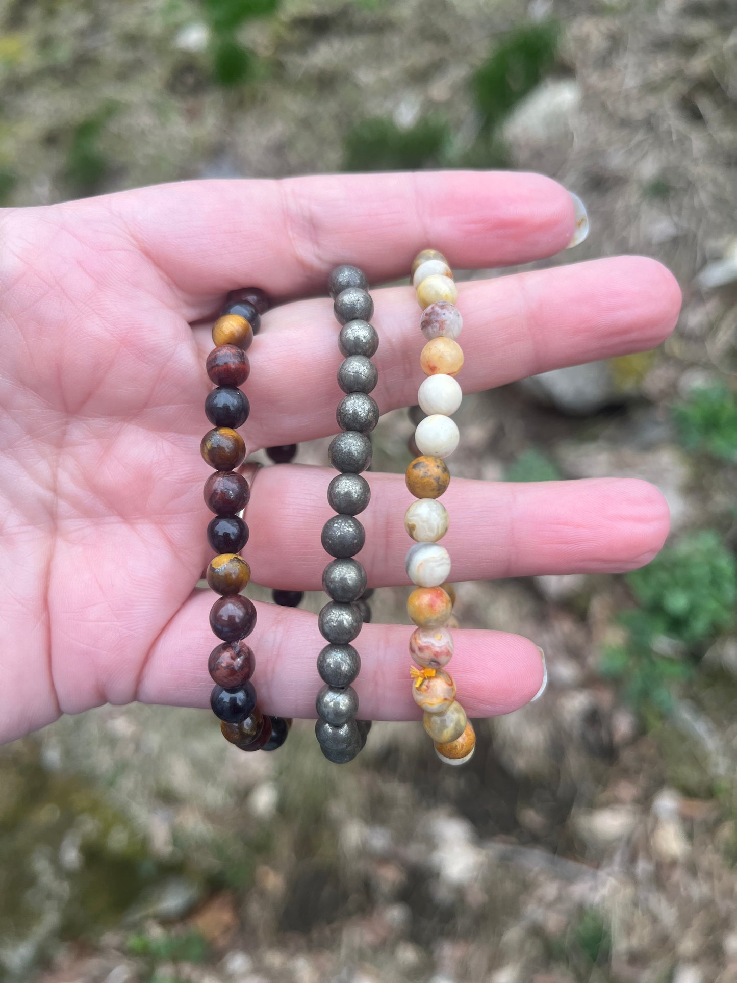 “Strength, Protection and Courage” bracelet stack