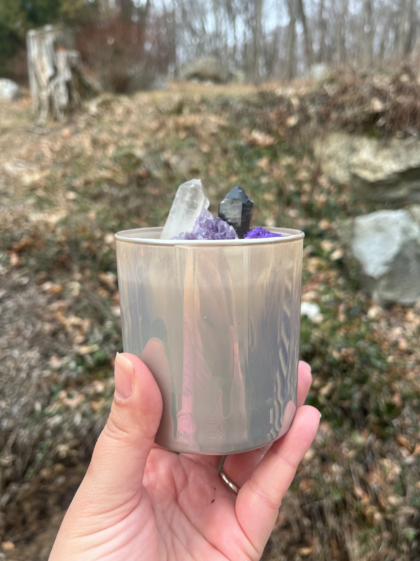 Triple Crystal Candle