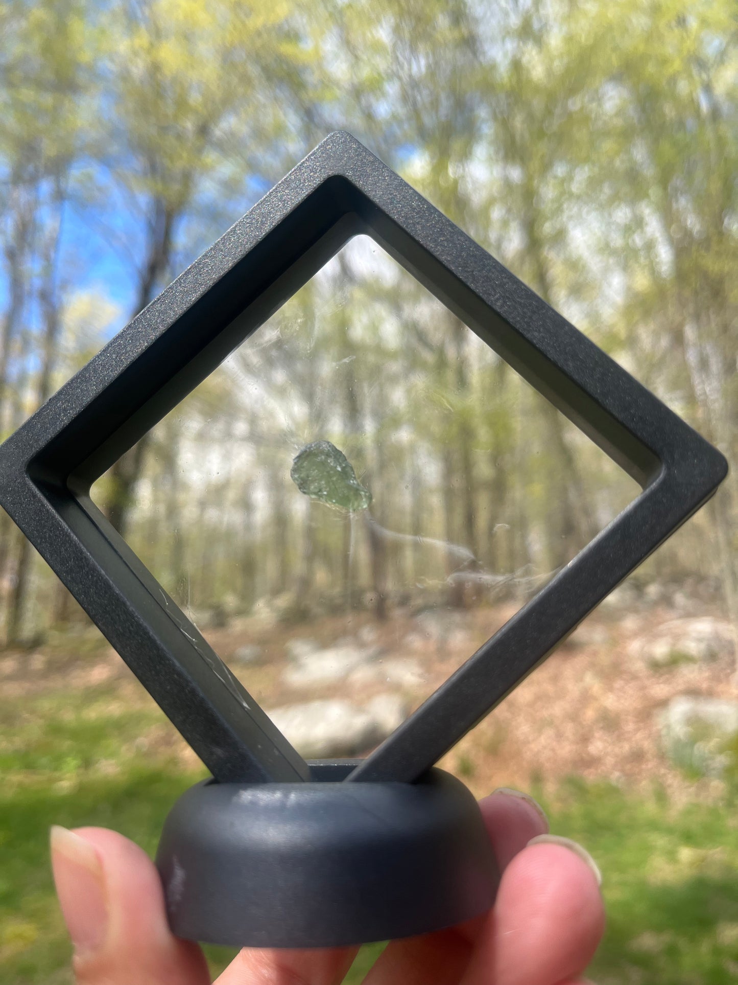 Moldavite with Display Stand