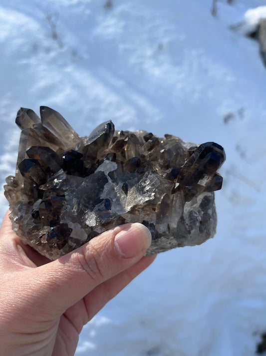 Smoky Quartz Cluster for Protection and Grounding