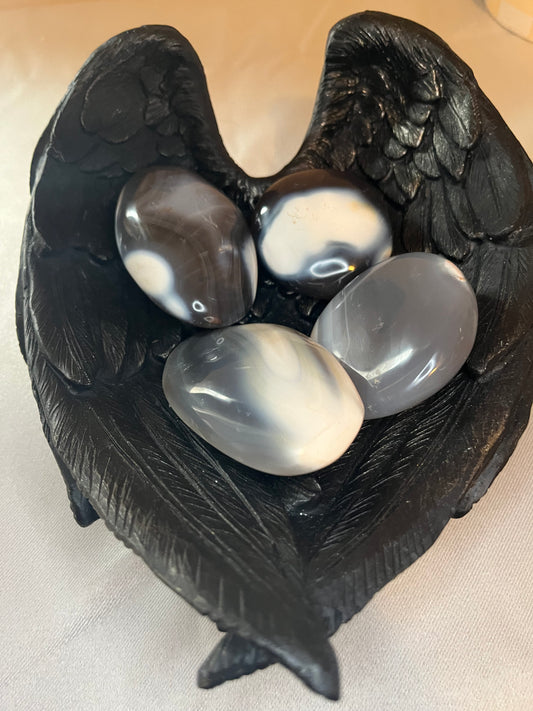 Orca Agate Palm Stone