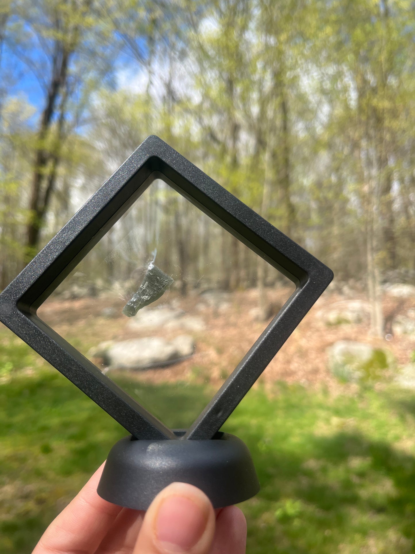 Moldavite with Display Stand