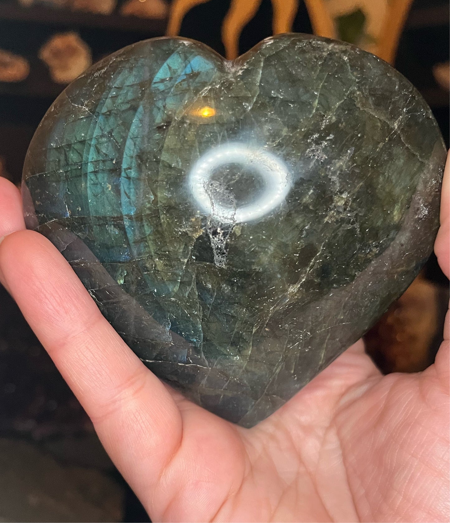 Stunning Labradorite Hearts