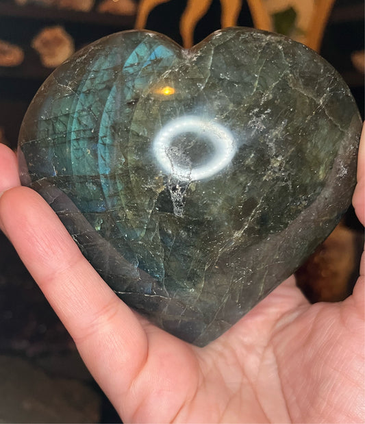 Stunning Labradorite Hearts